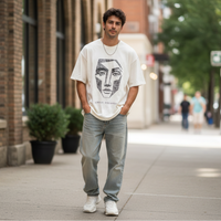 White Oversized Graphic Tee