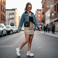 Beige Cargo Skirt