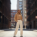 Sand Beige Cropped Hoodie